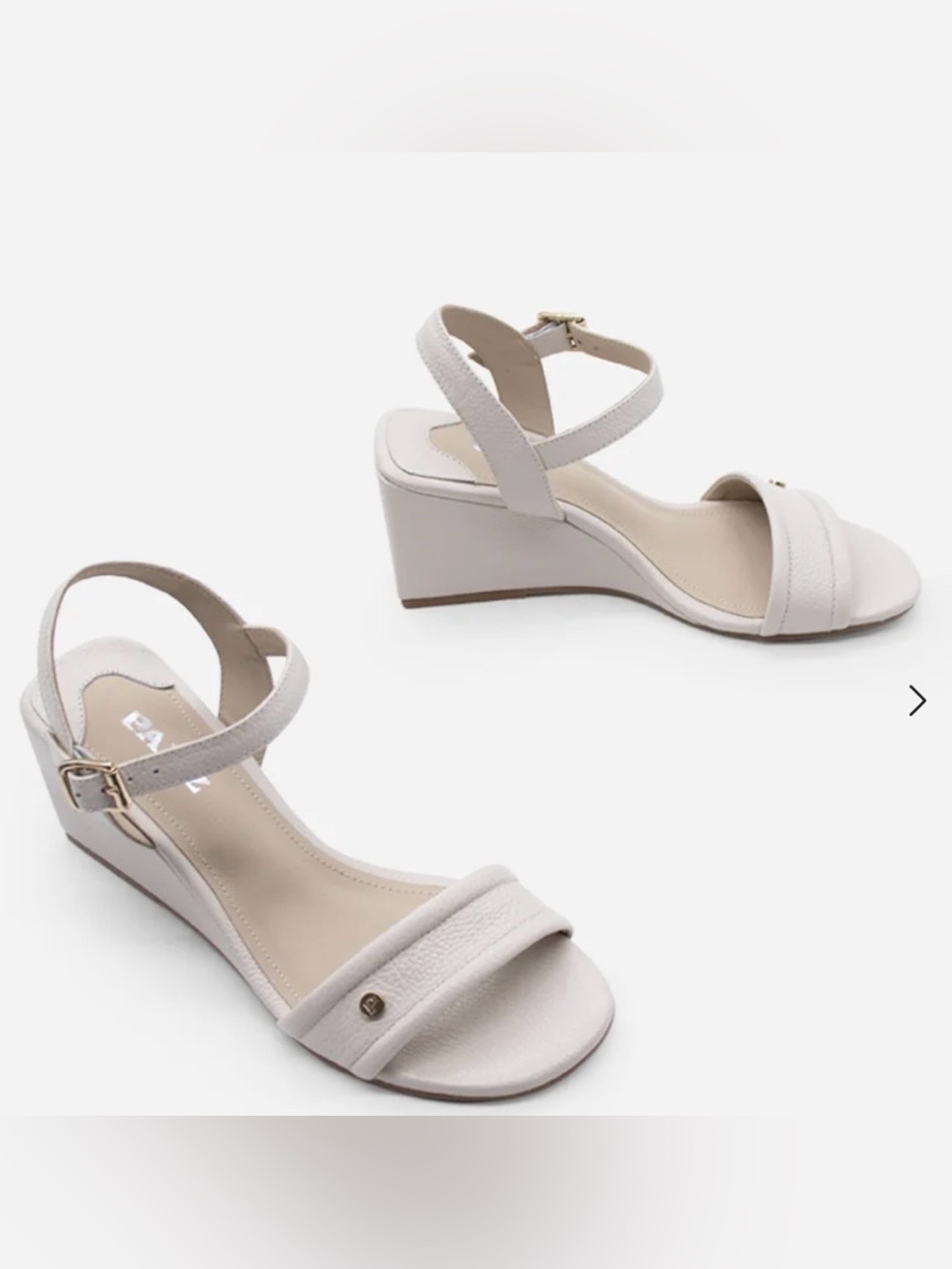 Women's Ivory Ankle-Strap Wedge Sandals